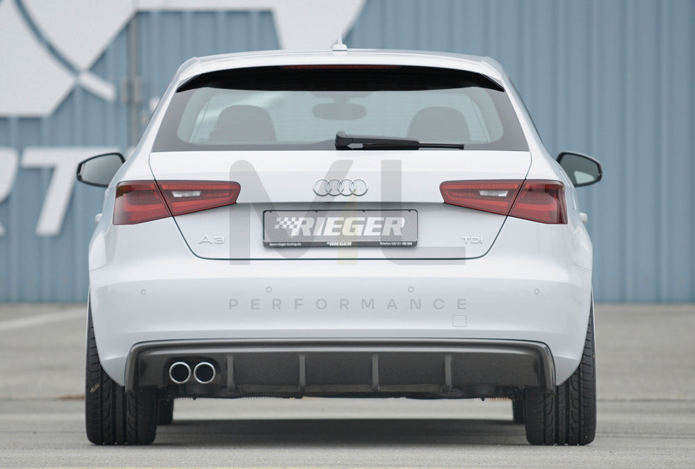 Rieger 00099142 Audi 8V A3 Rear Diffuser 4 | ML Performance UK Car Parts