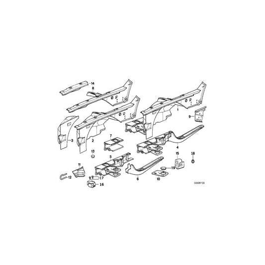 Genuine BMW 41111958046 E34 E32 Connection Plate Right (Inc. 735i, 750iL & 730i) | ML Performance UK Car Parts