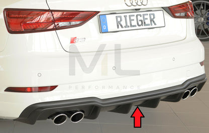 Rieger 00056825 Audi 8V S3 Rear Diffuser 1 | ML Performance UK Car Parts