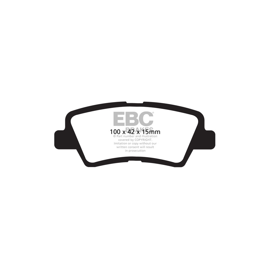 EBC DP61875 Hyundai Kia Greenstuff Rear Brake Pads (Inc. Tucson & Sportage QL) 2 | ML Performance UK Car Parts