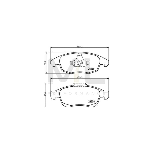 Hella 8DB 355 013-341 Brake Pad Set Not Prepared For Wear Indicator | ML Performance Car Parts