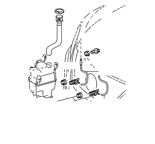 Genuine Lexus 85355-48040 RX Phase 3 Windscreen Washer Bottle