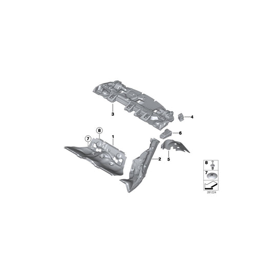 Genuine BMW 51487274425 Sound Insulation For Upper Partit.Trunk (Inc. 640iX, M6 & 650iX 4.0) | ML Performance UK