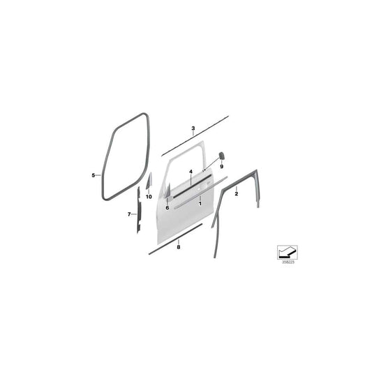 Genuine BMW Mini 51477322509 F55 End Cover, Door, Front Left (Inc. Cooper, One First & Cooper S) | ML Performance UK Car Parts