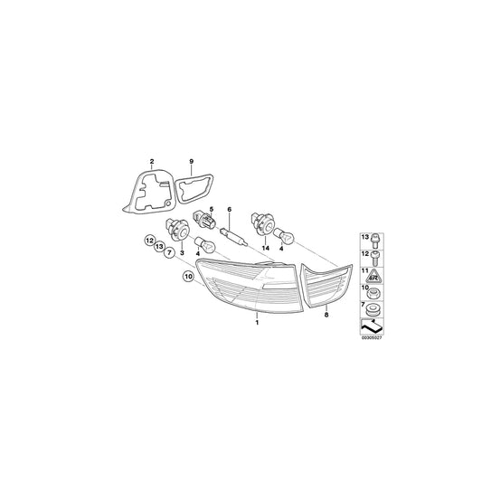 Genuine BMW 63217153719 E71 E72 Seal, Rear Light, Side Panel Left (Inc. X6 35dX, X6 35iX & X6 40iX) | ML Performance UK