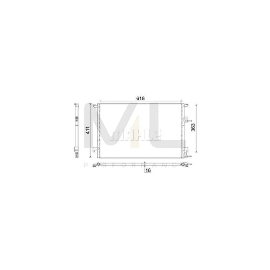 MAHLE ORIGINAL AC 589 000S Air conditioning condenser without dryer | ML Performance Car Parts