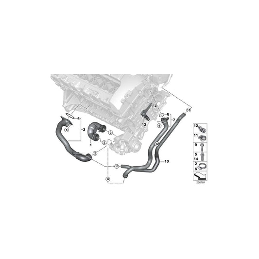 Genuine BMW 11537580585 E71 Water Hose, Inlet, Thermostat (Inc. X6 35iX) | ML Performance UK Car Parts