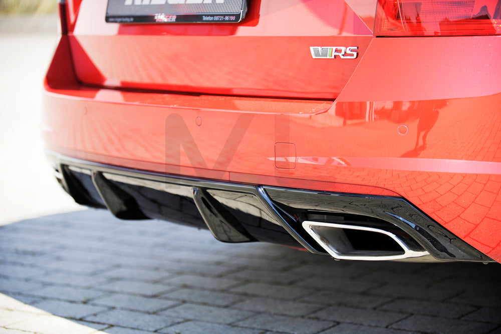 Rieger 00088087 Skoda 5E Octavia RS Rear Diffuser 6 | ML Performance UK Car Parts