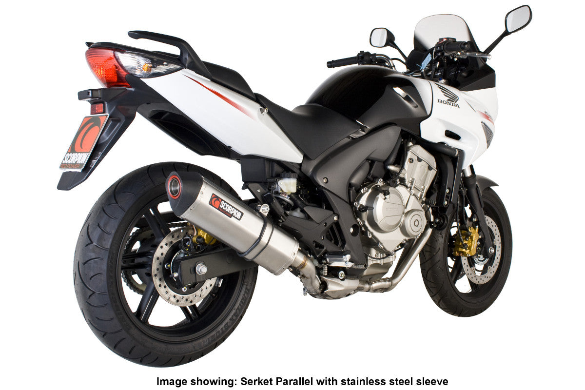 Scorpion RHA100TEO Honda CBF600 Serket Parallel Slip-On - Titanium Sleeve | ML Performance UK UK