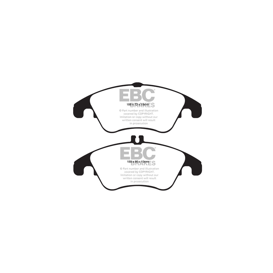 EBC DP1991 Mercedes-Benz W/S/C204 A/C207 Ultimax Front Brake Pads - ATE Caliper 2 | ML Performance UK Car Parts