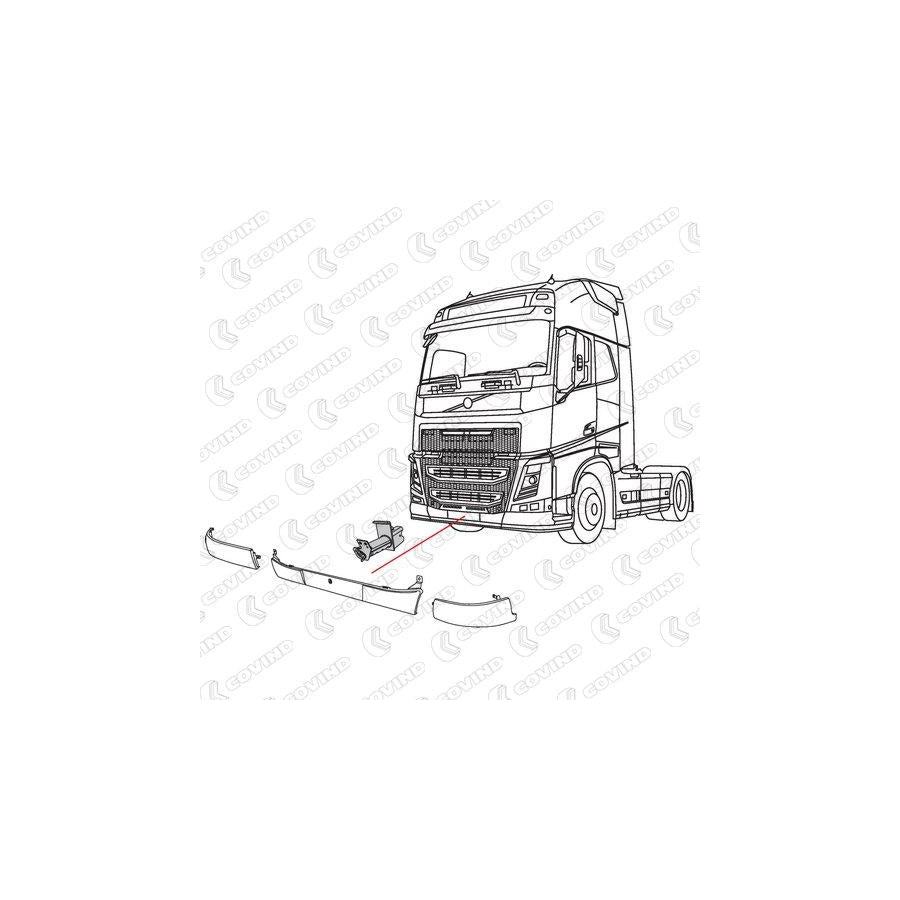 Covind 4Fh/ 98 Mounting Bracket, Bumper | ML Performance UK