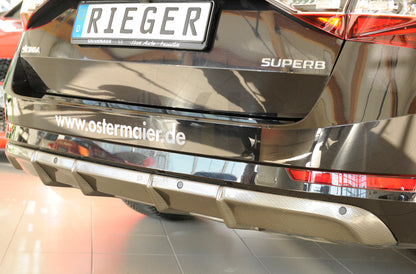 Rieger 00099364 Skoda 3T 3V Superb III Rear Diffuser 8 | ML Performance UK Car Parts