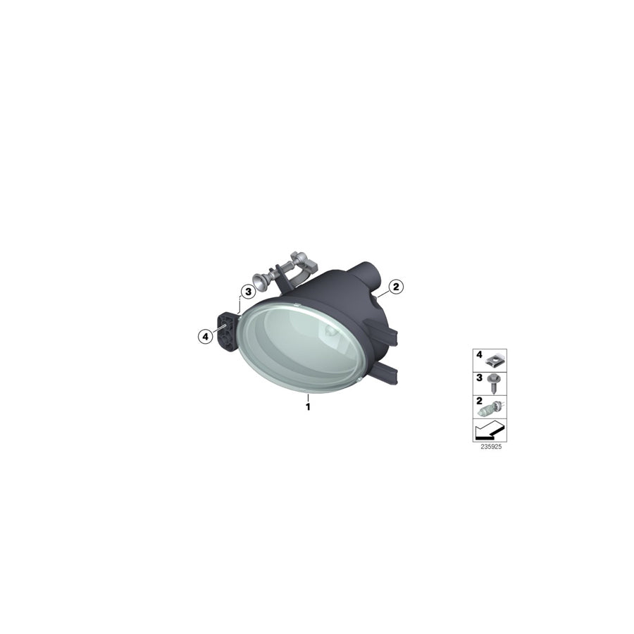 Genuine BMW 63177273448 E82 E88 Fog Lights, Right (Inc. 118d, 128i & 120d) | ML Performance UK