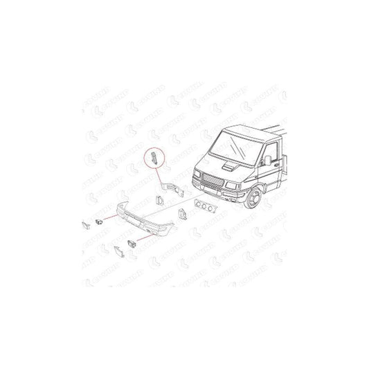 Covind 038/ 98 Mounting Bracket, Bumper For Iveco Daily | ML Performance UK