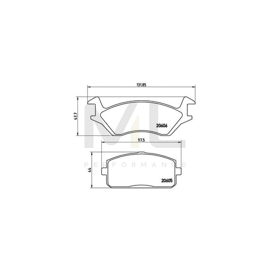 Brembo P 83 004 Brake Pad Set For Toyota Starlet Excl. Wear Warning Contact | ML Performance Car Parts