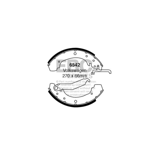 EBC 6542 VW LT Rear Brake Shoes 1 | ML Performance UK Car Parts