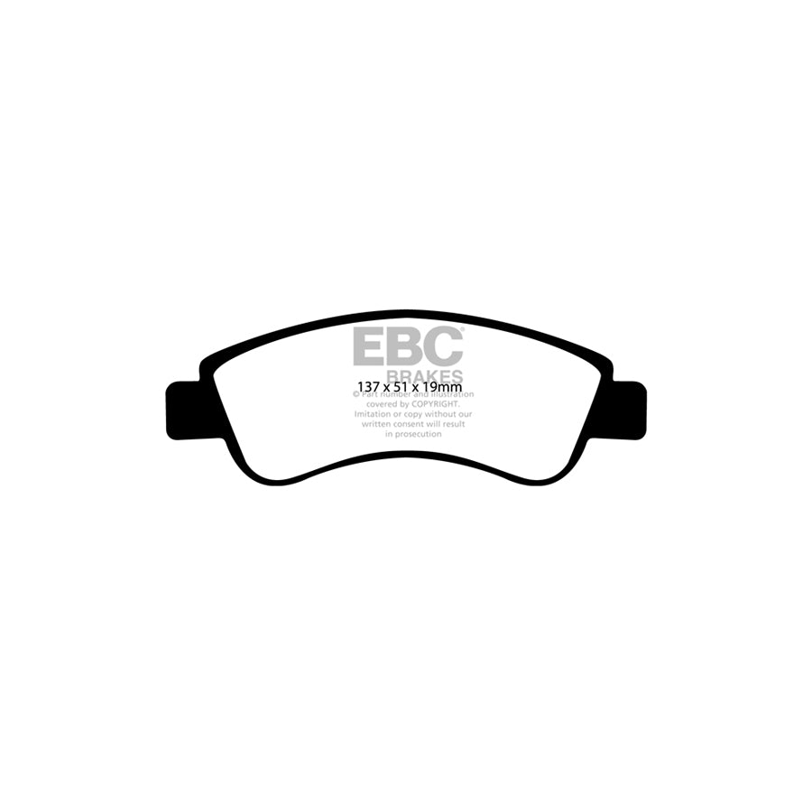 EBC PD06KF154 Citroen Opel Peugeot Vauxhall Greenstuff Front Brake Pad & USR Disc Kit - Bendix/Girling/TRW/Bosch/CBI Caliper 2 | ML Performance UK Car Parts