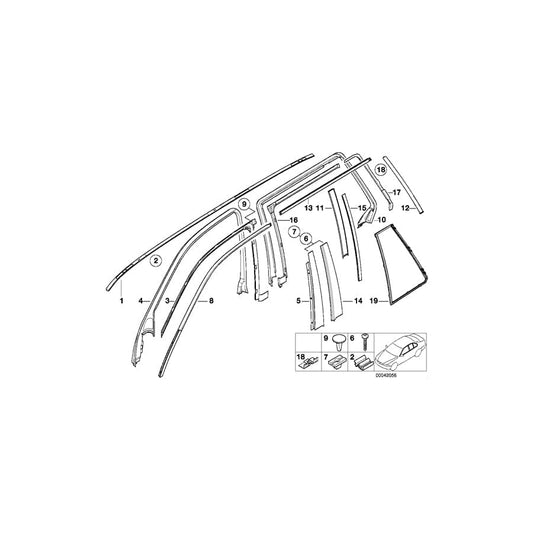 Genuine BMW 51347078478 E39 Cover, Window Guide Web, Interior Right (Inc. 520d, 540i & 520i) | ML Performance UK Car Parts