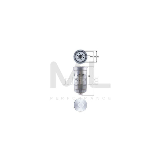 MAHLE ORIGINAL KC 103 Fuel filter Spin-on Filter | ML Performance Car Parts