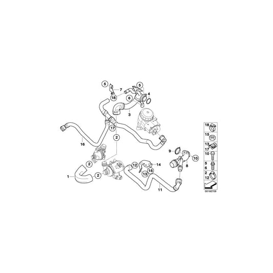 Genuine BMW 11537552395 E93 E91 Hose, Cylinder Head-Thermostat (Inc. 520i, 120i & 320i) | ML Performance UK Car Parts