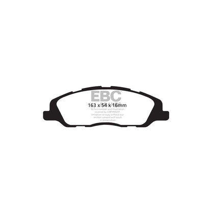 EBC PD02KF220 Ford Mustang Redstuff Front Brake Pad & Plain Disc Kit 2 | ML Performance UK Car Parts