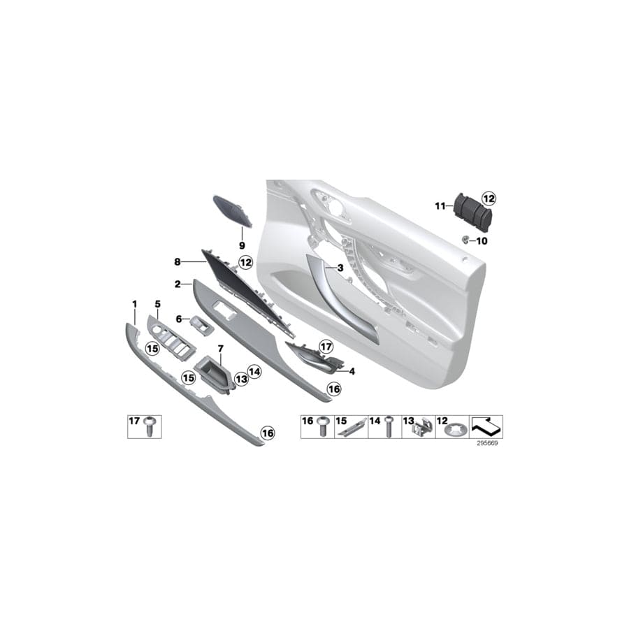 Genuine BMW 51417401672 F06 Interior Handle, Upper Part, Right COGNAC (Inc. 650iX 4.0, 650iX 4.4 & 640iX) | ML Performance UK Car Parts