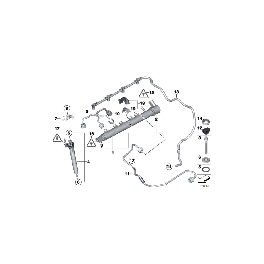 Genuine BMW 13537823461 F10 F12 F33 Rp Injector (Inc. 125d, X1 25dX & 740dX) | ML Performance UK