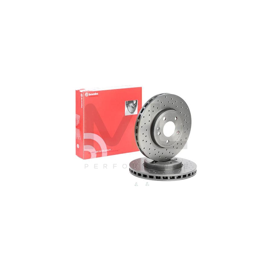 BREMBO XTRA LINE 09.B344.4X Brake Disc Perforated / Vented, Coated, High-carbon, with bolts/screws | ML Performance Car Parts