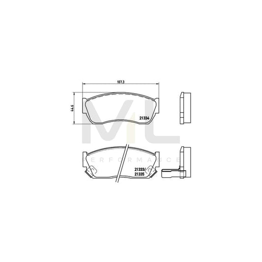 Brembo P 79 005 Brake Pad Set With Acoustic Wear Warning | ML Performance Car Parts