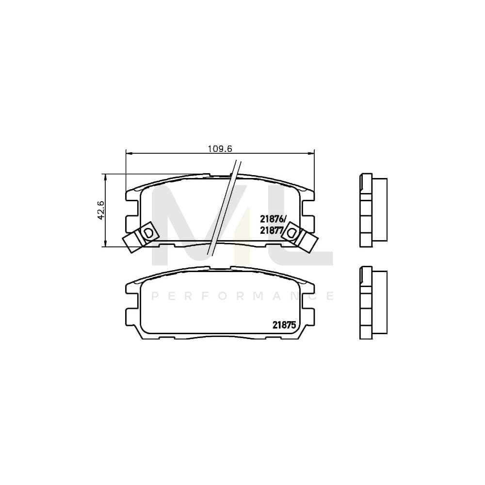 Hella 8DB 355 016-621 Brake Pad Set With Acoustic Wear Warning | ML Performance Car Parts
