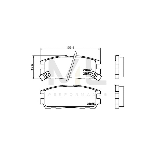 Hella 8DB 355 016-621 Brake Pad Set With Acoustic Wear Warning | ML Performance Car Parts