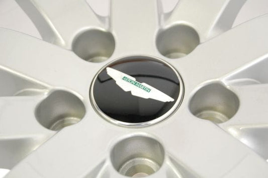 Aston Martin HY53-1A096-AA Wheel Centre Badge (Black-Green Inlay) | ML Performance UK Car Parts
