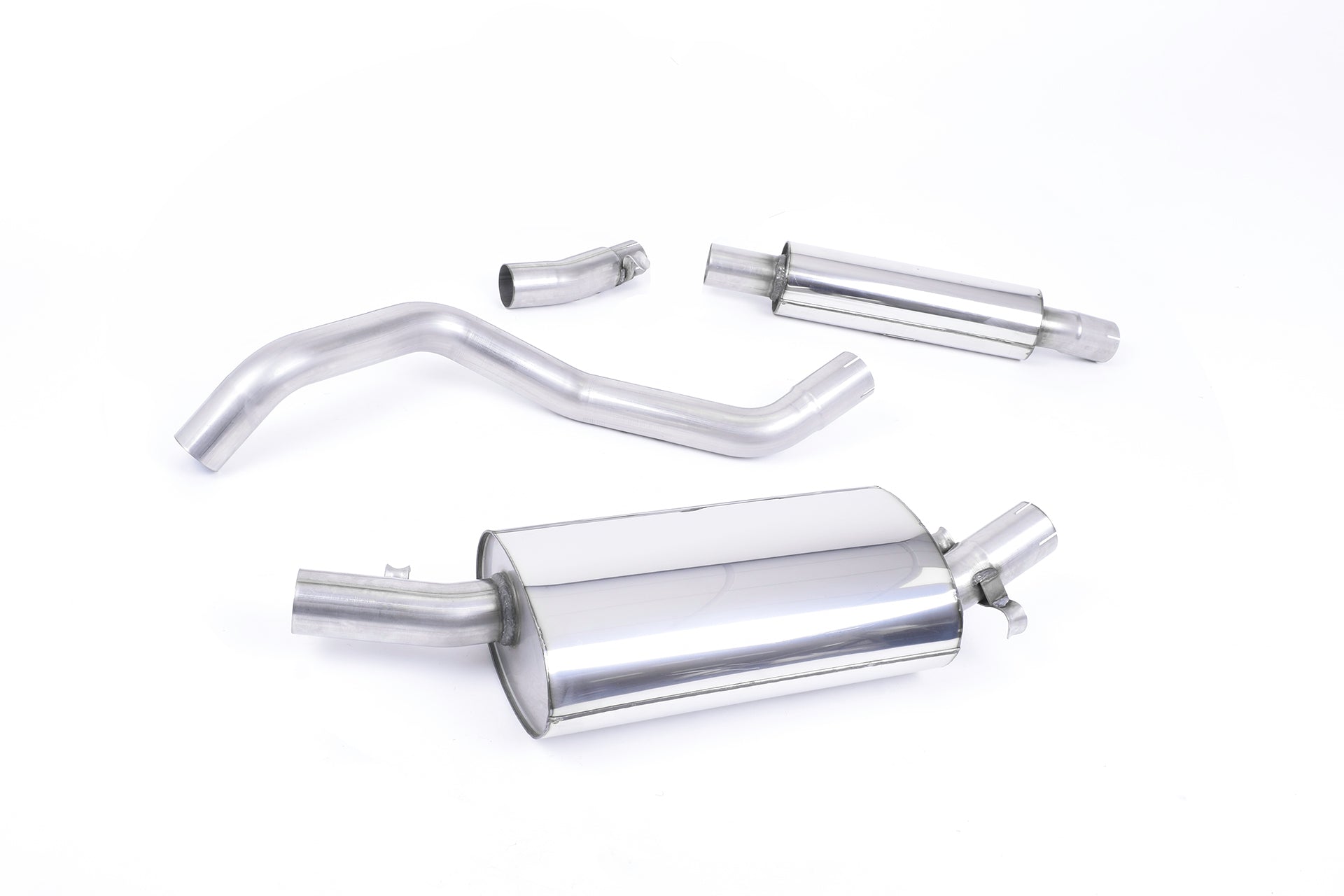MillTek MCXVW207 Volkswagen Golf Downpipe-back Resonated (Quieter) for fitment to the OE Downpipe