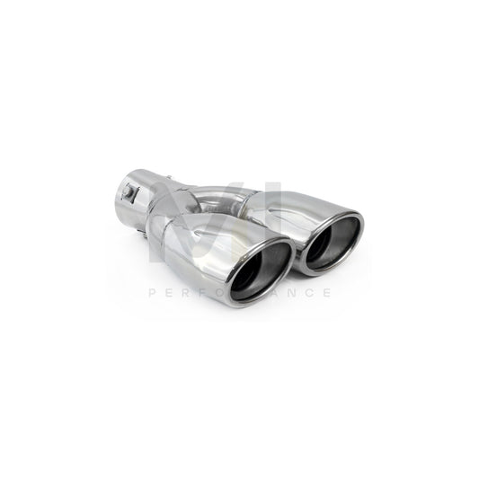 AMiO MT 010 01310 Exhaust tip 56, 85/67(x2) mm, V-Form, Stainless Steel, 230mm | ML Performance Car Parts