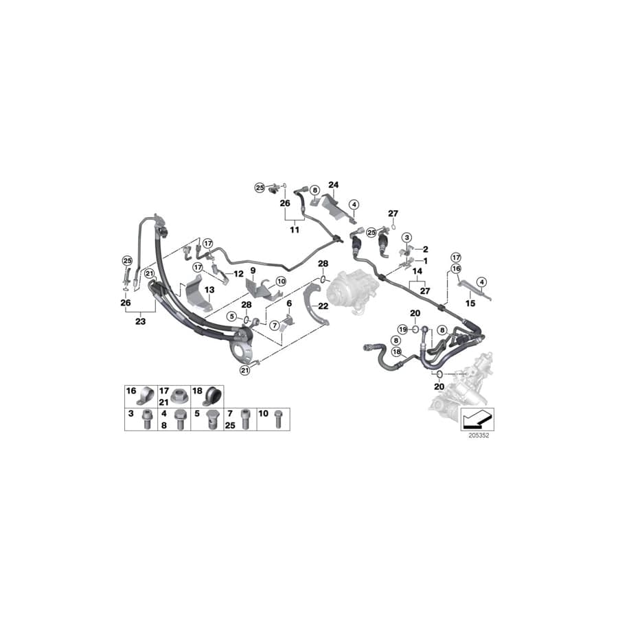 Genuine BMW 32416783853 E70 Combination Return Pipe (Inc. X5 4.8i) | ML Performance UK Car Parts