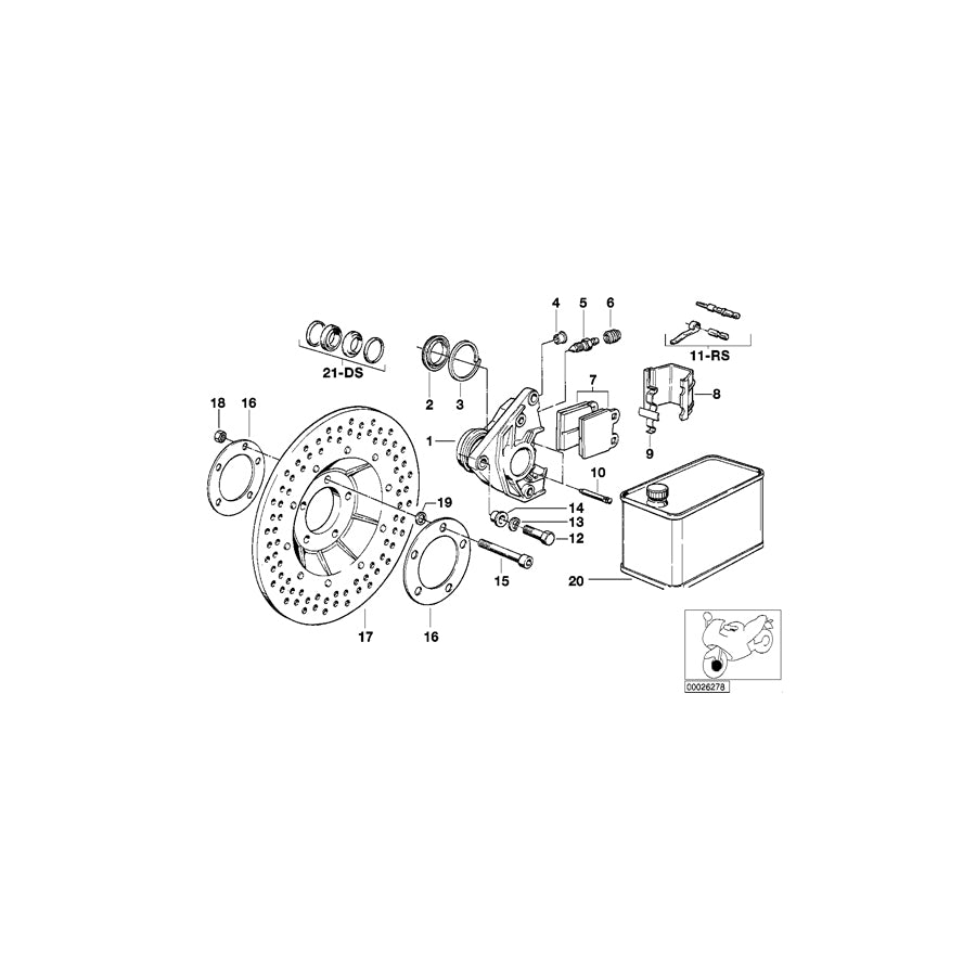Genuine BMW 34111238066 Pin ATE (Inc. R45) | ML Performance UK Car Parts
