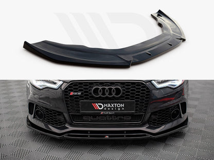 Maxton Design AU-A6-C7-RS6LOOK-FD1T Front Splitter Audi A6 Rs6 Look C7 (2011-2017) | ML Performance UK Car Parts