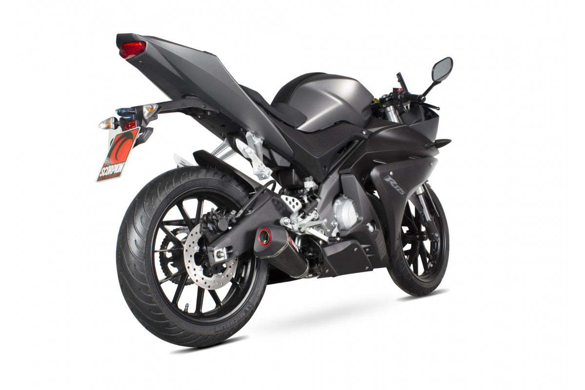 Scorpion RYA95SYSCEO Yamaha YZF-R125 Serket Taper Full System - Carbon Fibre Sleeve | ML Performance UK UK