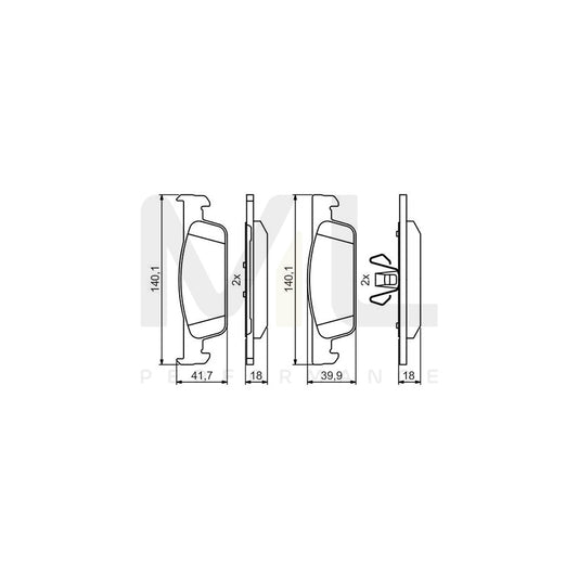 Bosch 0986495462 Brake Pad Set BP2094 | ML Performance Car Parts