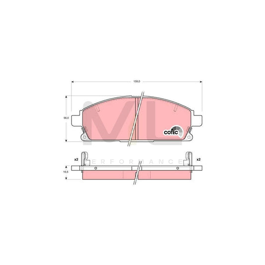 TRW Cotec Gdb3312 Brake Pad Set With Acoustic Wear Warning | ML Performance Car Parts