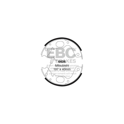 EBC 6606 Mitsubishi Rear Brake Shoes 1 | ML Performance UK Car Parts