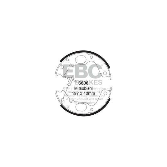 EBC 6606 Mitsubishi Rear Brake Shoes 1 | ML Performance UK Car Parts