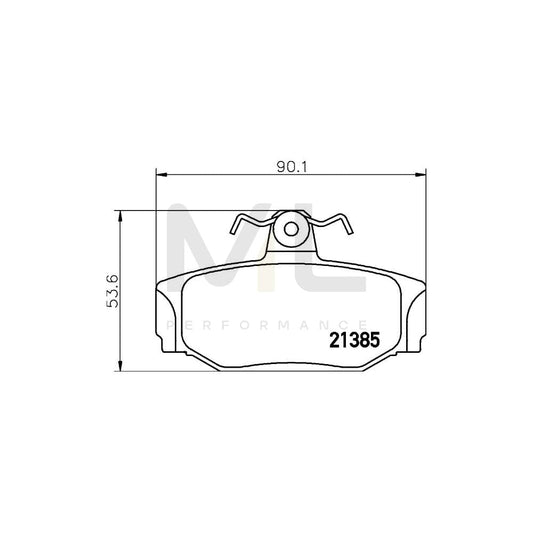 Hella 8DB 355 017-991 Brake Pad Set Not Prepared For Wear Indicator, With Brake Caliper Screws | ML Performance Car Parts