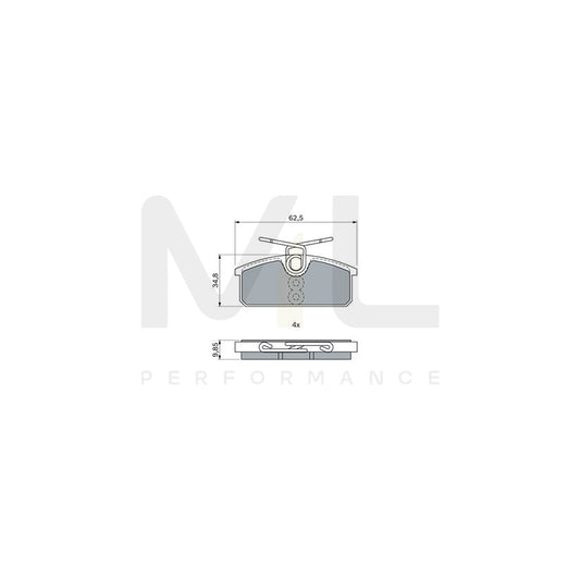 Bosch 0986424275 Brake Pad Set For Renault Twizy (Mam_) With Anti-Squeak Plate, With Mounting Manual BP2352 | ML Performance Car Parts