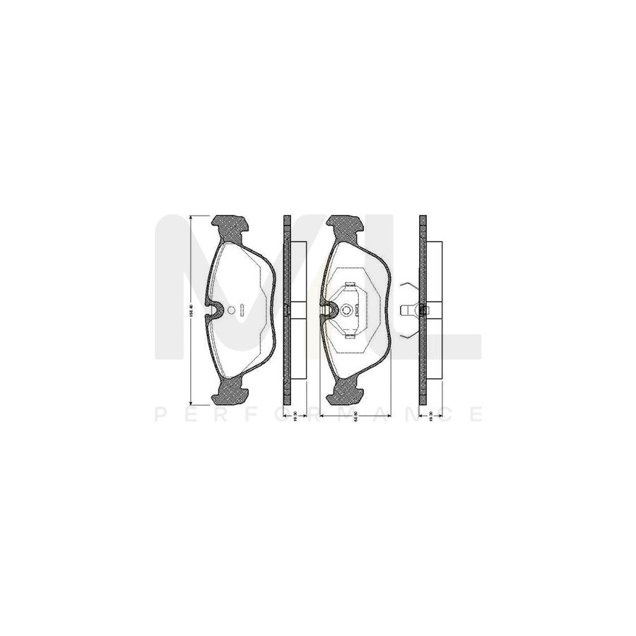 Bosch 0986Tb2248 Brake Pad Set Excl. Wear Warning Contact, With Accessories  | ML Performance Car Parts