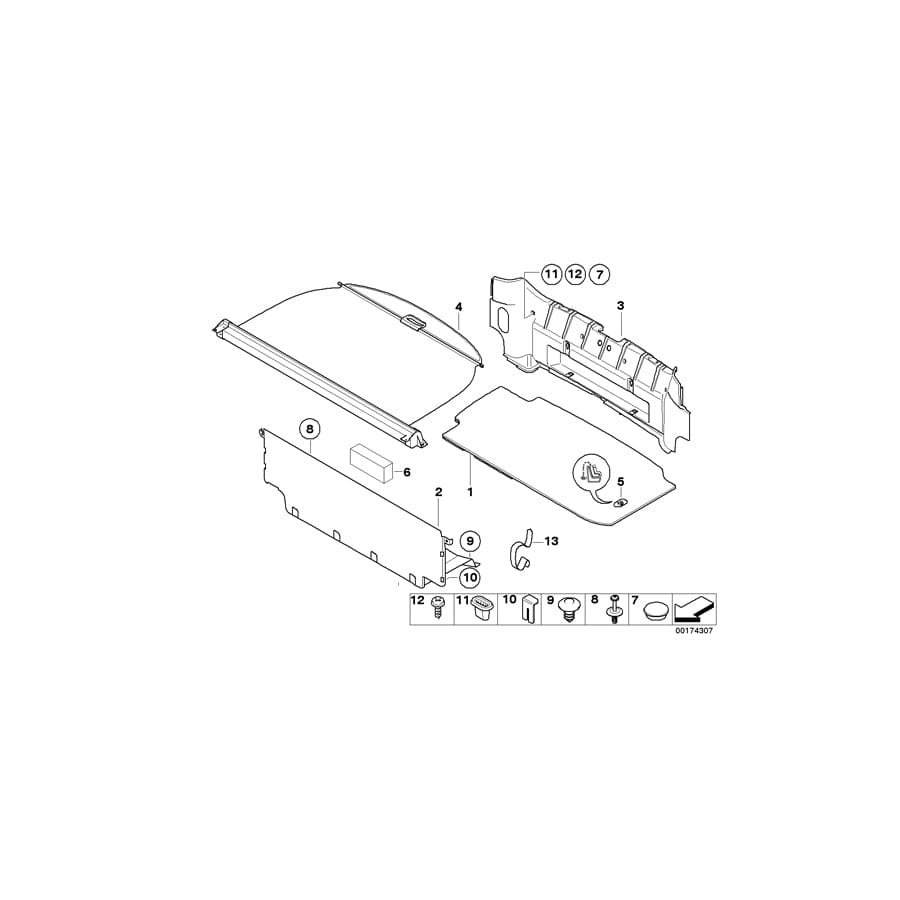 Genuine BMW 51473427269 E86 Roller Blind SCHWARZ (Inc. Z4 3.0si & Z4 M3.2) | ML Performance UK Car Parts