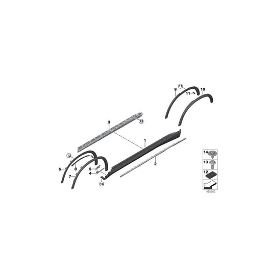 Genuine BMW 51777425459 G05 Support Piece For Door Sill, Left (Inc. X5 30dX, X5 M50dX & X5 45eX) | ML Performance UK Car Parts