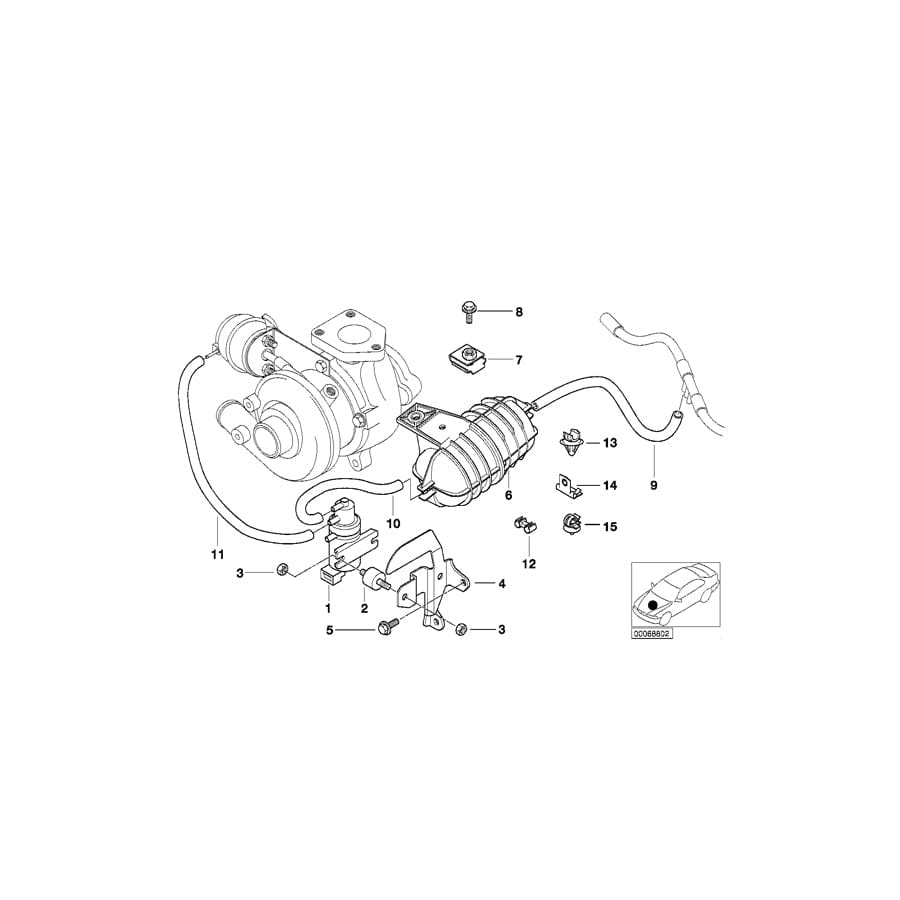 Genuine BMW 11657785151 E39 Bracket, Vacuum Reservoir (Inc. 520d) | ML Performance UK Car Parts