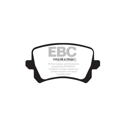 EBC DPX2004 Audi Borgward Seat VW Ultimax Rear Brake Pads - TRW Caliper 2 | ML Performance UK Car Parts