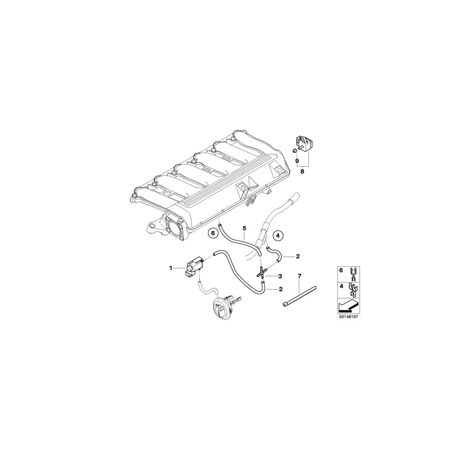 Genuine BMW 11657796093 F01 F02 F10 Distribution Piece D=4mm (Inc. 750LdX, X6 40dX & 535d) | ML Performance UK Car Parts